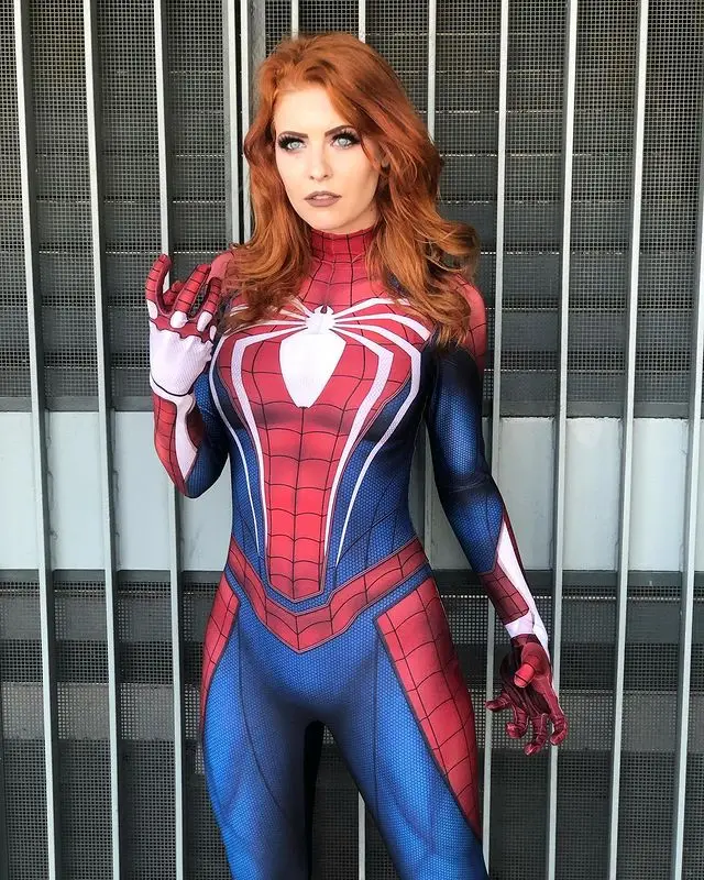 Halloween donna ragazze PS4 gioco Spiderman supereroe Costume Cosplay tuta Zentai tuta adulto bambini tuta