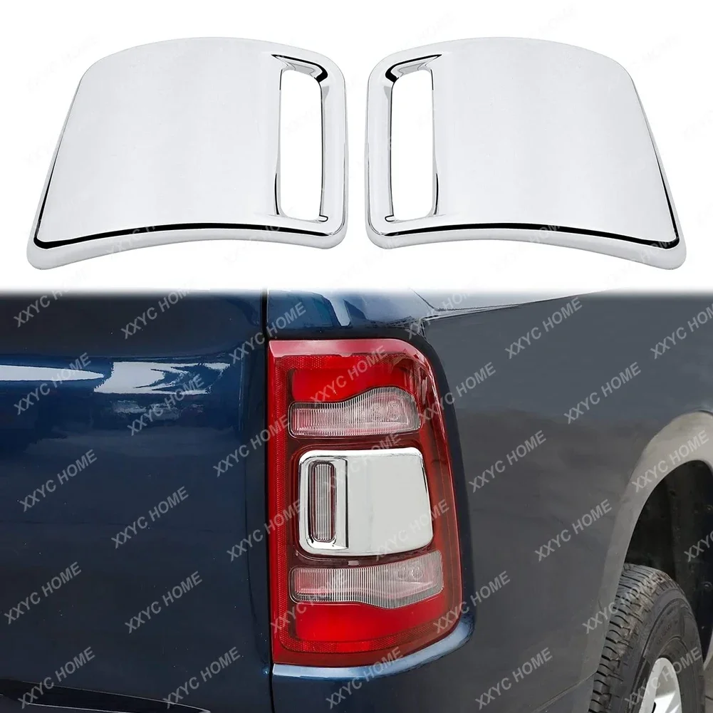 Rear Taillight Tail Light Lamp Cover Trim for -Dodge RAM 1500 2019 2020 2021 2022 Accessories, ABS Chrome