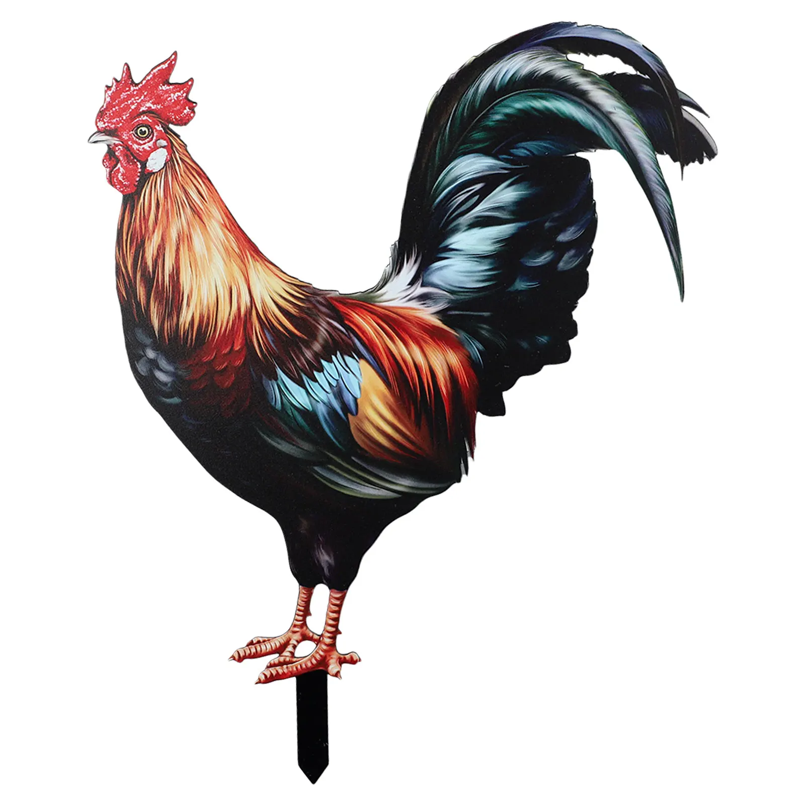Seater Outdoor Backyard Decor Iron Chicken Rooster Figurines Garden Ornaments Art Crafts Chicken Decorations Garden Ladder