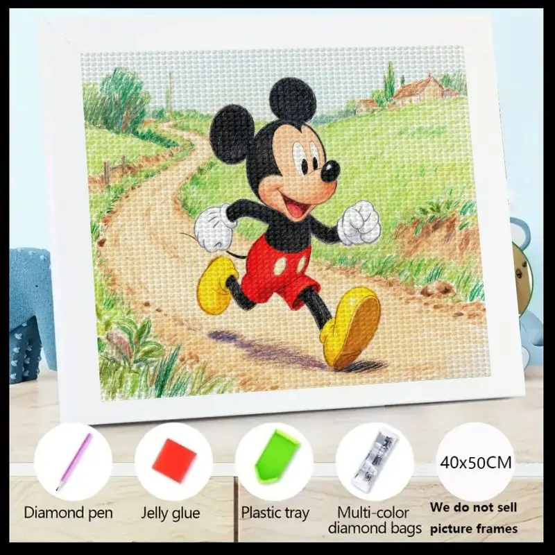 

1 шт. Disney Микки Маус бегущий 5D набор для алмазной живописи, полная дрель, круглый кристалл, горный хрусталь, драгоценные камни, художественный набор, сделай сам, персонаж мультфильма