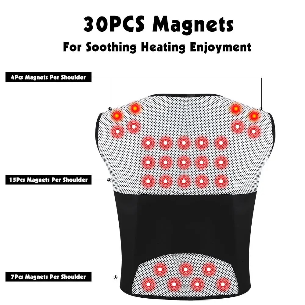 Heat-regulating shoulder cape, waist support belt, shoulder warmth garment, magnetic vest, back support cape for men and women
