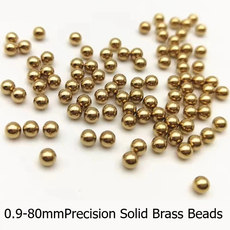 

Solid Pure Brass Beads H62 Precision Copper Balls 0.8-60mm Non-Magnetic Corrosion Resistant Easy Drilling