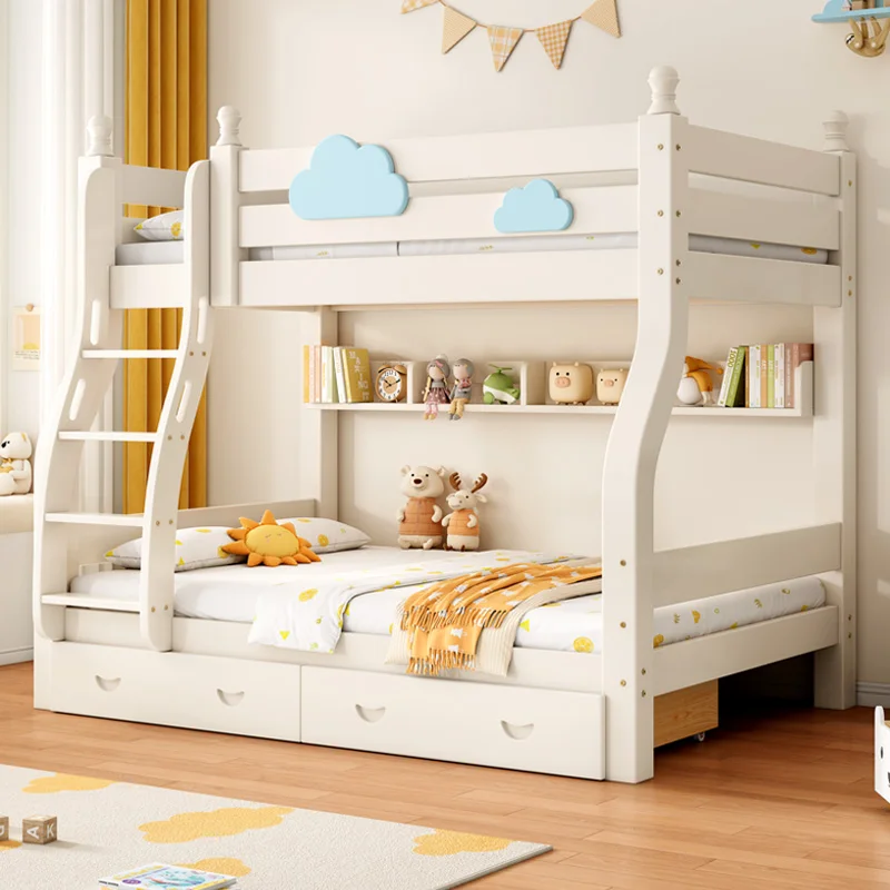 Bunk beds, bunk beds, all solid wood, bunk beds, adults, multi-functional small apartments, children's bunk beds, mother , A5B