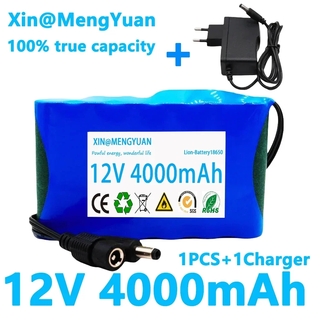 Xin@MengYuan 12V Battery 3S2P  12.6V 12V 4000mAh 18650 Lithium-ion Battery Pack with 5A BMS for LED Lamp Light Backup Powe Etc