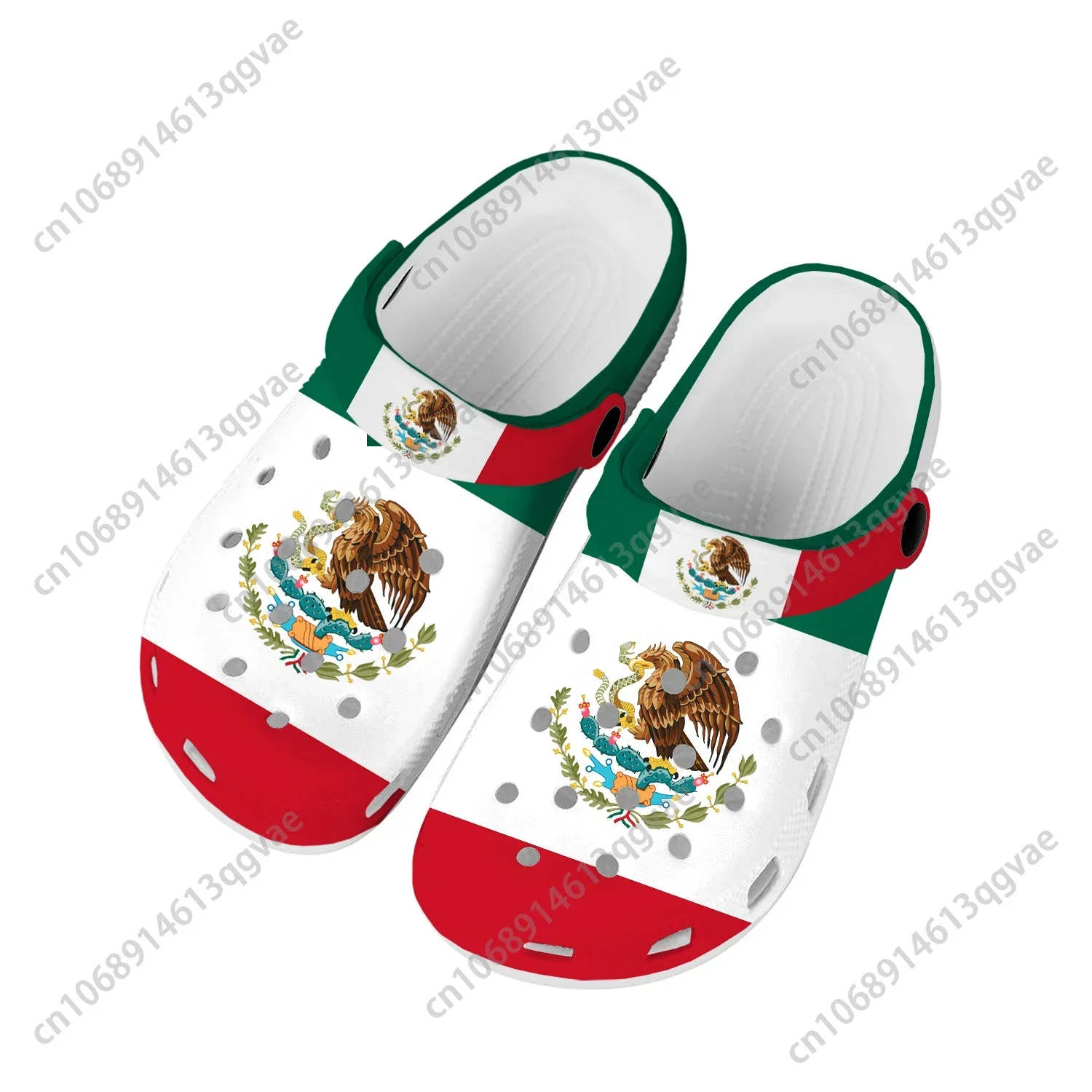 

Mexican Flag Home Clogs Custom Water Shoes Mens Womens Teenager Mexico Shoe Garden Clog Breathable Beach Hole Slippers