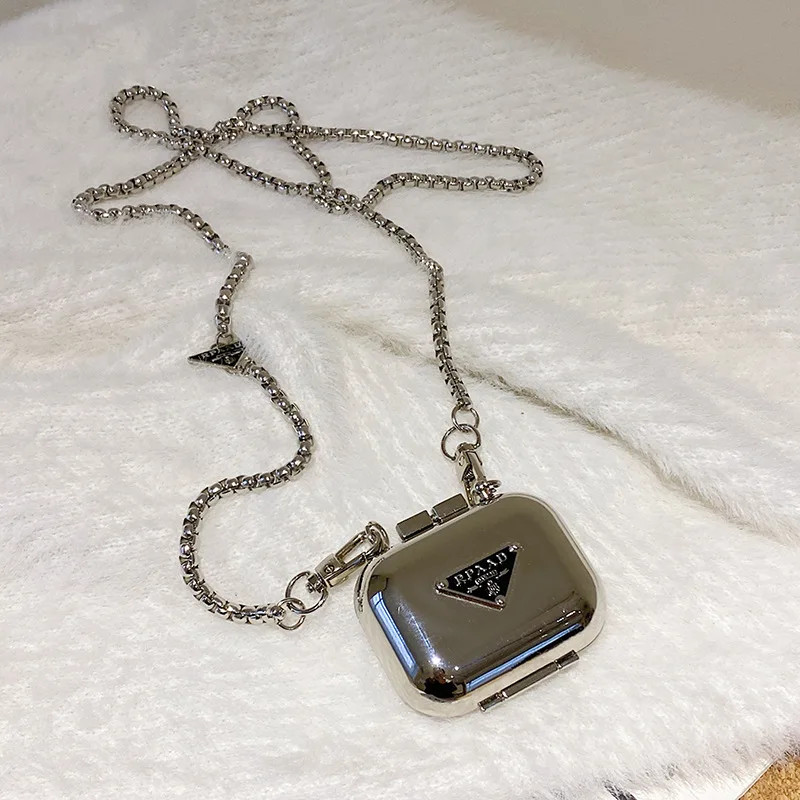

Chain Metal Box Bags for Women Fashion Mini Lipstick Earphones Bag Multi-Purpose Eco-Friendly Rectangular Crossbody Small Bags