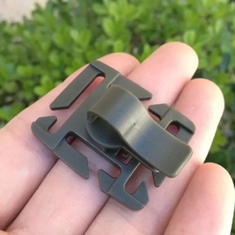2/4PCS Rotatable Drinking Tube Clip MOLLE Hydration Bladder Straw Hose Webbing Clip for Water Pack - view 5