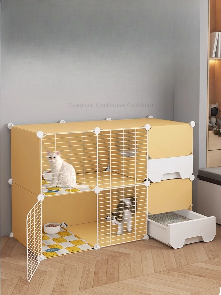 

Indoor large free space cat nest toilet integrated Mi cage cat villa