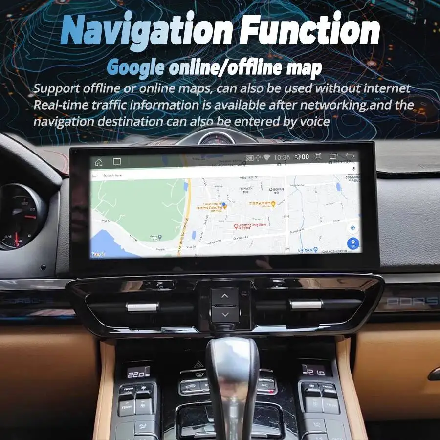 12.3'' Android Screen For Porsche Cayenne 2011-2017 Car Radio Multimedia Video Player GPS Navigation Stereo Head Unit WIFI DSP