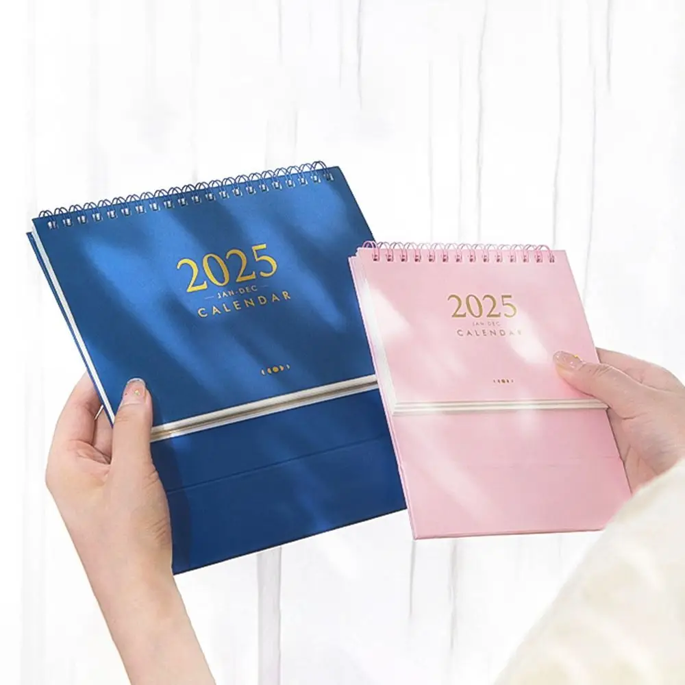 Creative 2024-2025 Calendar 2025 Portable Desktop Calendar with Sticker Thick Paper Time Manegement Organizers Gifts