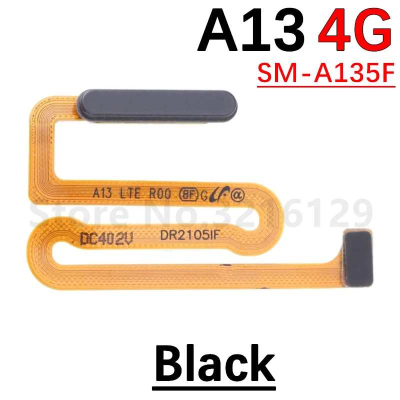 New For Samsung A13 A135 A136 A137 A03s A037 Home Button Fingerprint Sensor Flex With Power Key Button Flex Cable