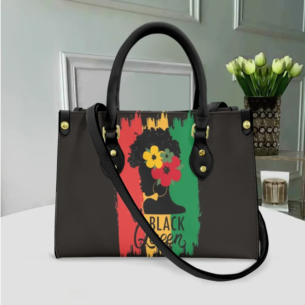 Handbags Female Black Queen African American Women Juneteenth Design Cross Body Bags Travel Street Girls Totes Dropshipping New