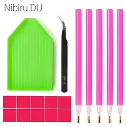 1 Set Nail Art Rhineston Picking Up Tool Set Plastic Point Pen DIY Diamond Paste Stickers Adhesive for Picker Manicure supplies