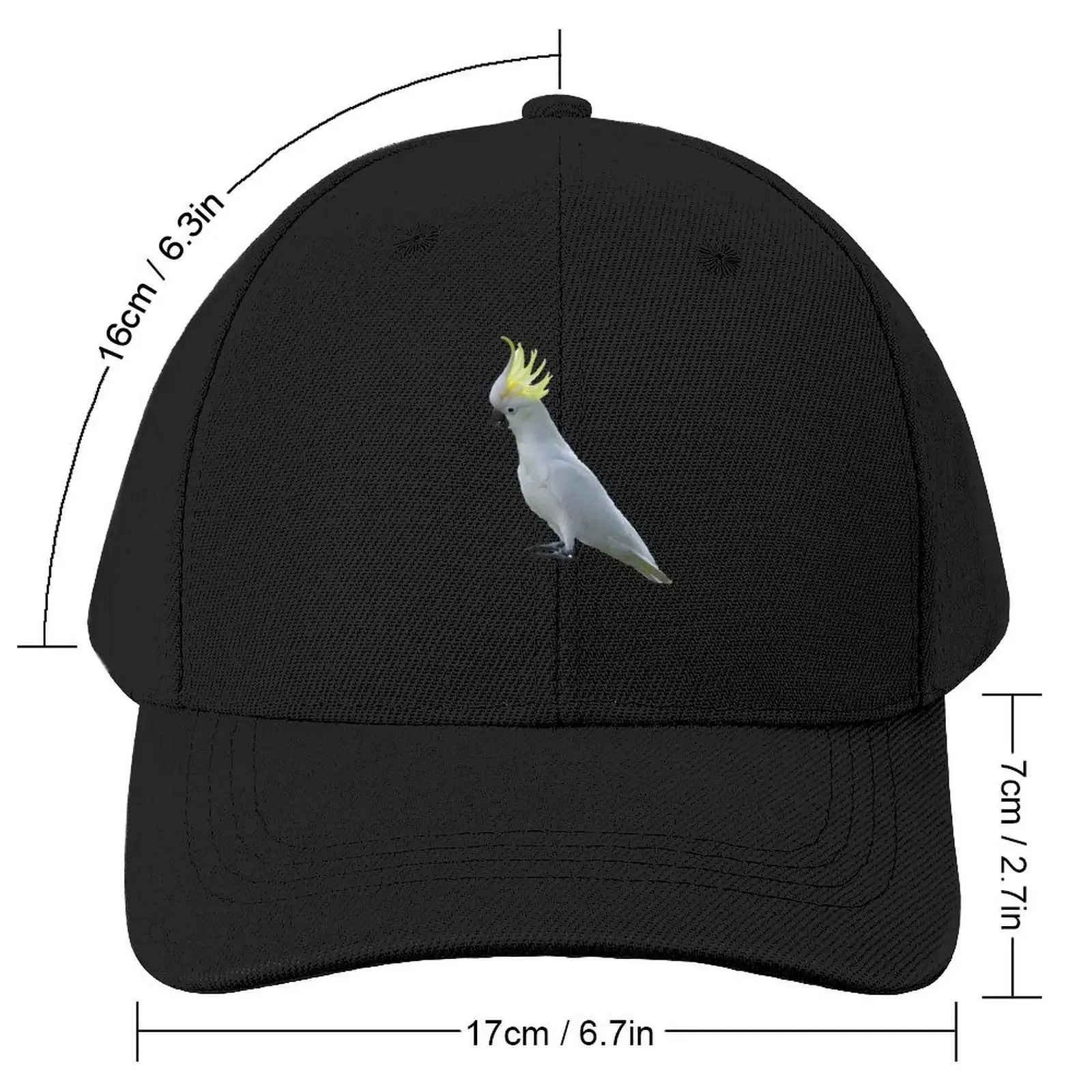 umbrella cockatoo Baseball Cap cute Big Size Hat Caps Male Women's