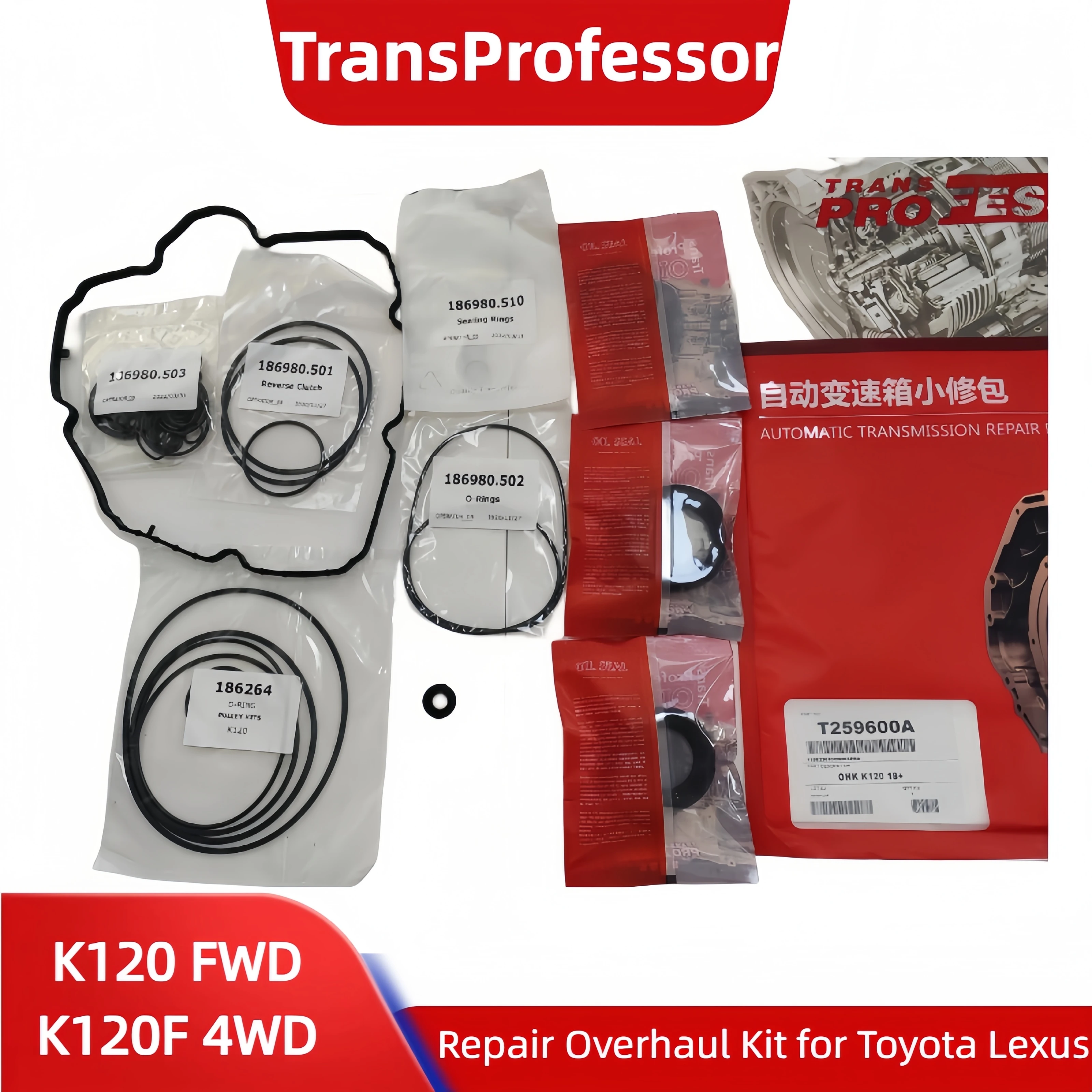 

K120 FWD K120F 4WD AWFCX20 Transmission Overhaul Repair Kit for Toyota Lexus OHK Oil Seals Gaskets Automatic Gearbox