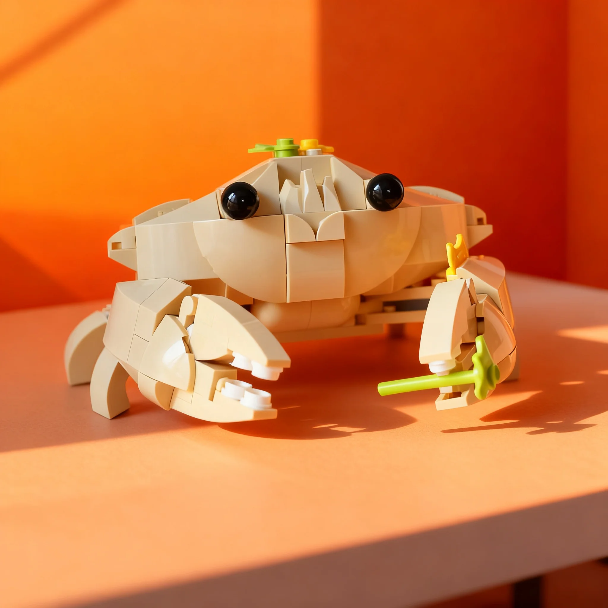 200pcs MOC Creator 3-in-1 Cute Crab Model Christmas Gift DIY Tabletop Ornament And Room Decoration Craft Design