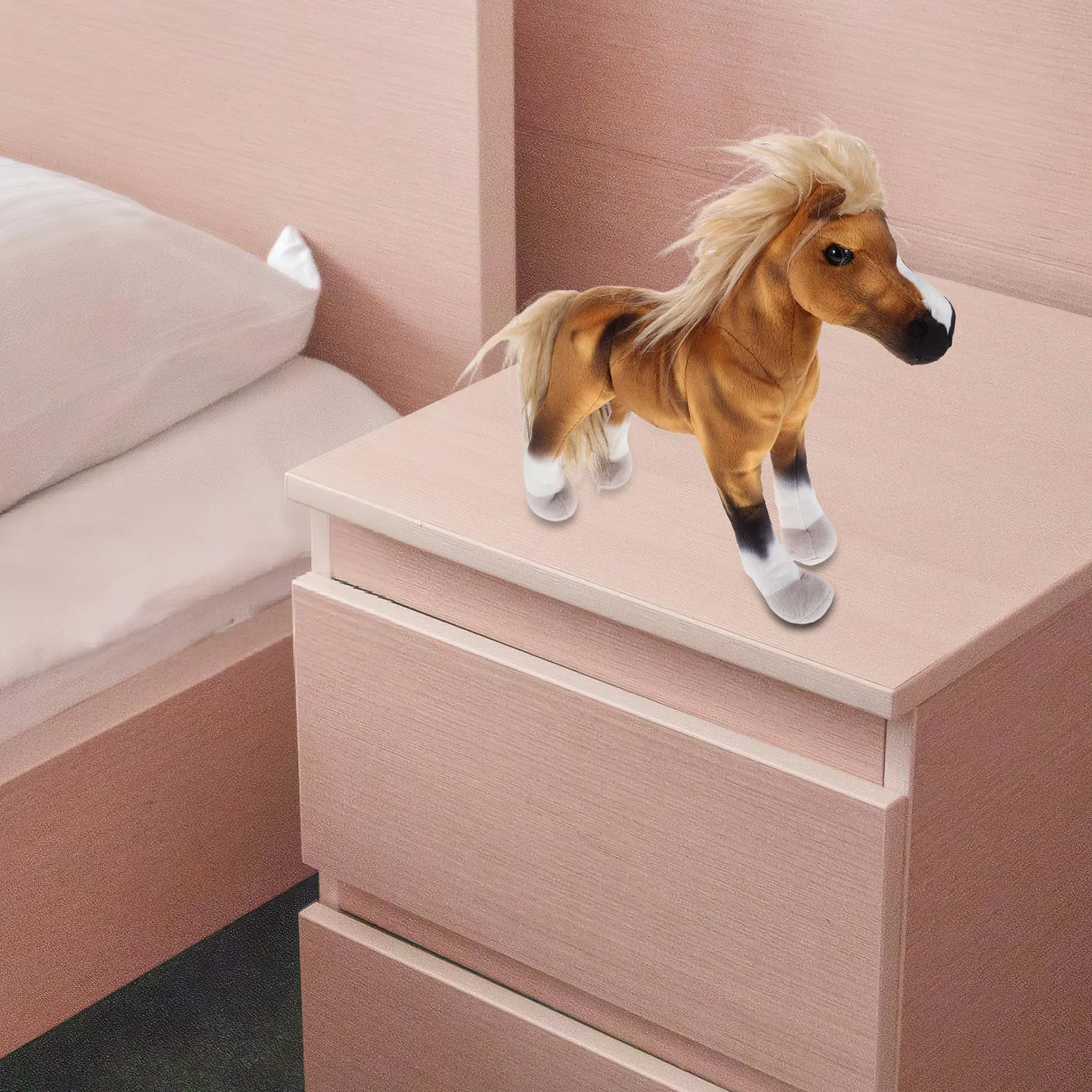 

Sturdy Standing Realistic Horse Soft Animal for Cuddling Display Collection Equestrian Decor Home Office Nursery Year of Horse