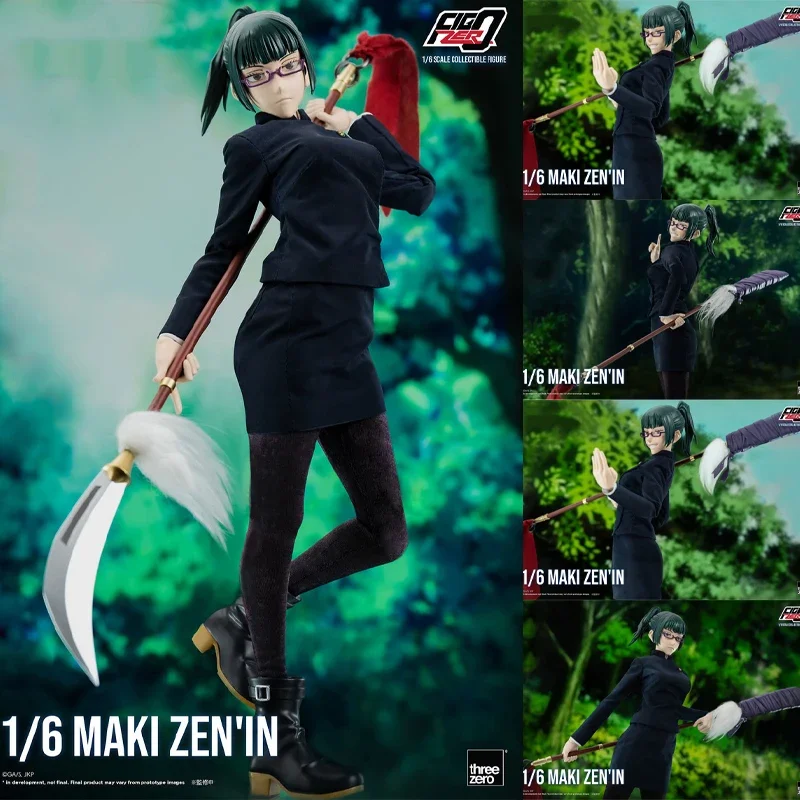 Threezero figzero 1/6 zenin Maki อะนิเมะ jujutsu Kaisen โมเดลตุ๊กตาสะสมต้นฉบับตุ๊กตาขยับแขนขาได้ของเล่นรูปปั้น