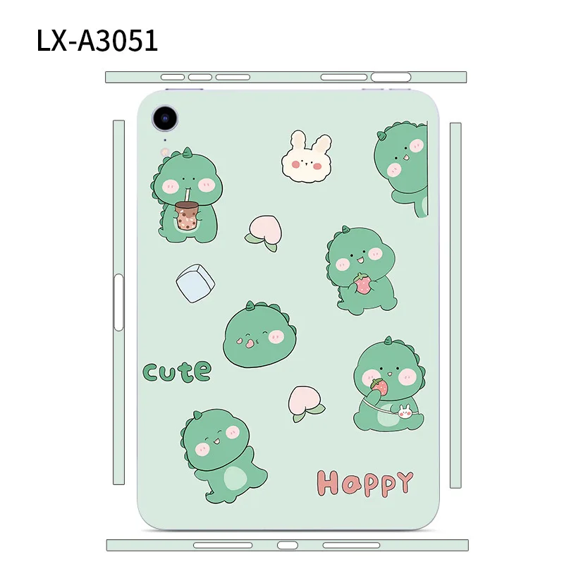 For iPad Pro 2022 2021 2018 12.9 11 Mini 7 6  Full Cover Colorful Back Film Covers Decal Skin Protector Sticker