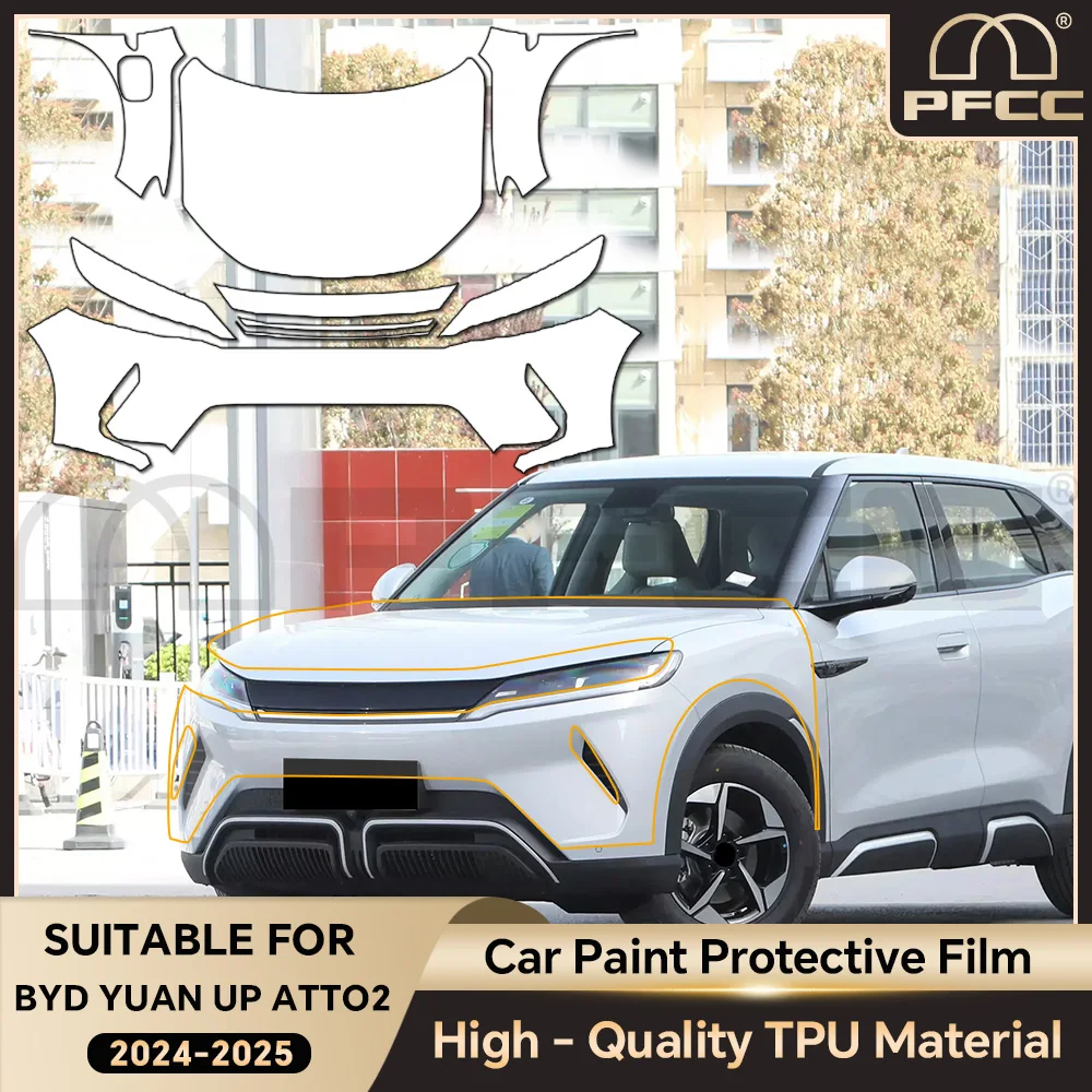 

For BYD YUAN UP ATTO 2 2024-2025 TPU Paint Protection Film Anti-Scratch Car Body Pre-cut PPF Clear Bra Invisible Kit Resistant