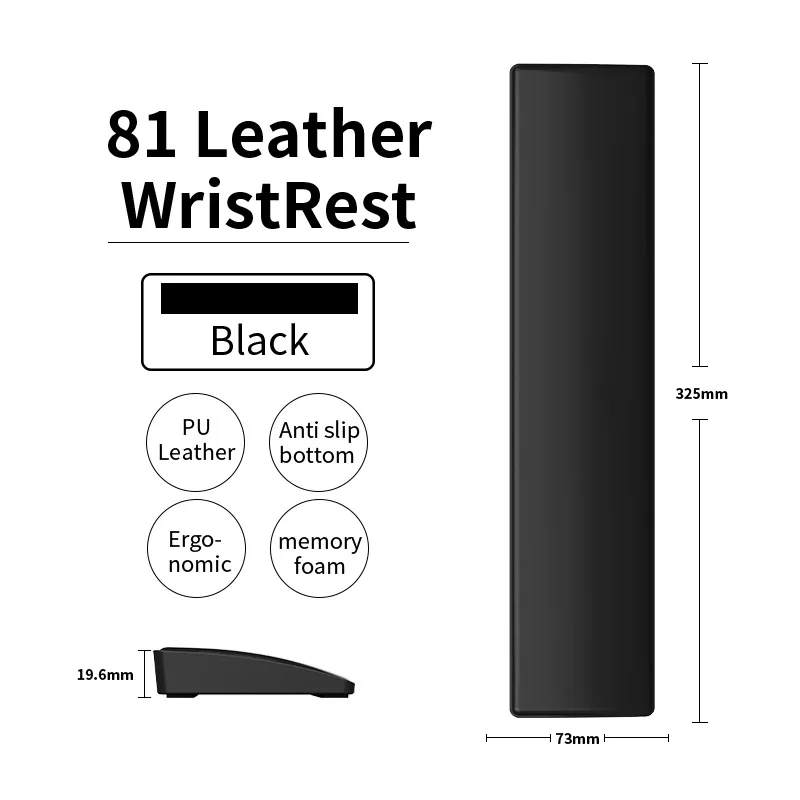 Poggiapolsi per tastiera meccanica Ajazz con layout al 75% Comodo 81 tasti Poggiapolsi antiscivolo antimacchia impermeabile