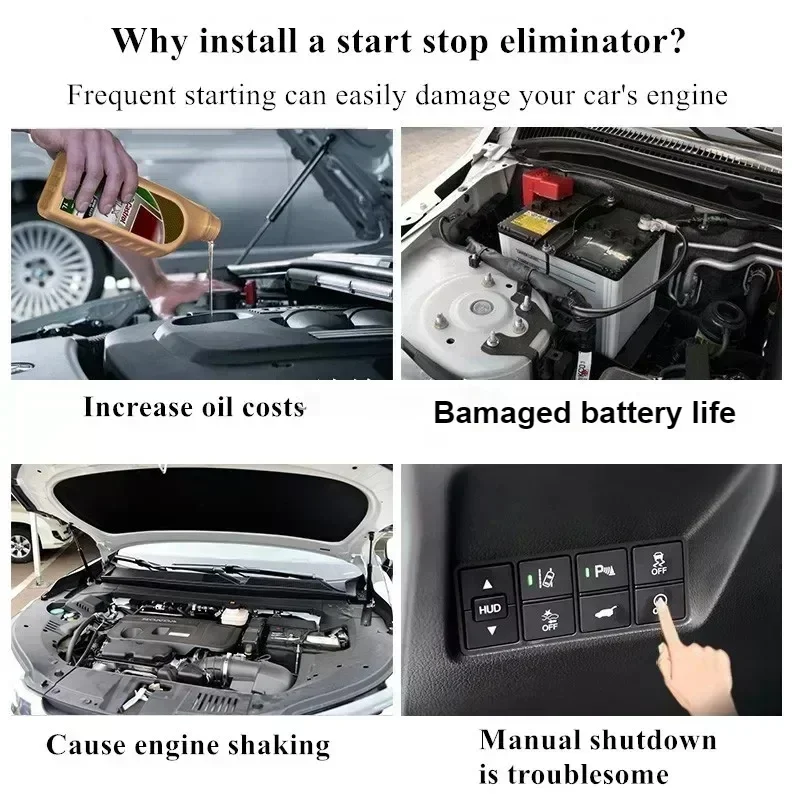 Auto Start Stop Canceller for Toyota Land Cruiser LC300 2022-2025, Engine Off Eliminator Device Plug Cable