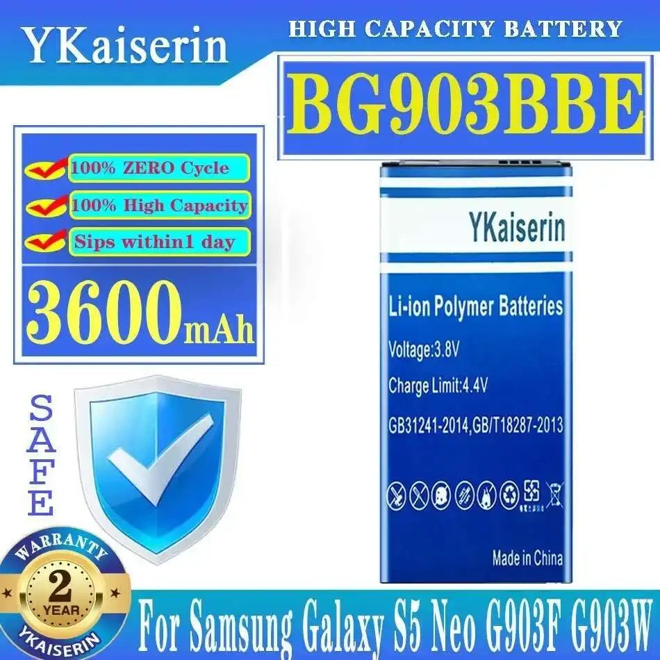 

For Samsung Galaxy S5 Neo G903F G903W G903M G903H 3600Mah Long-Lasting Performance Mobile Phone Battery EB-BG903BBE