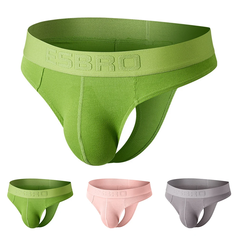 Men T Back Thongs Peni Bulge Big Pouch Panties Low Waist Underwear Soft Briefs Solid Male Confort Lingerie Breathable