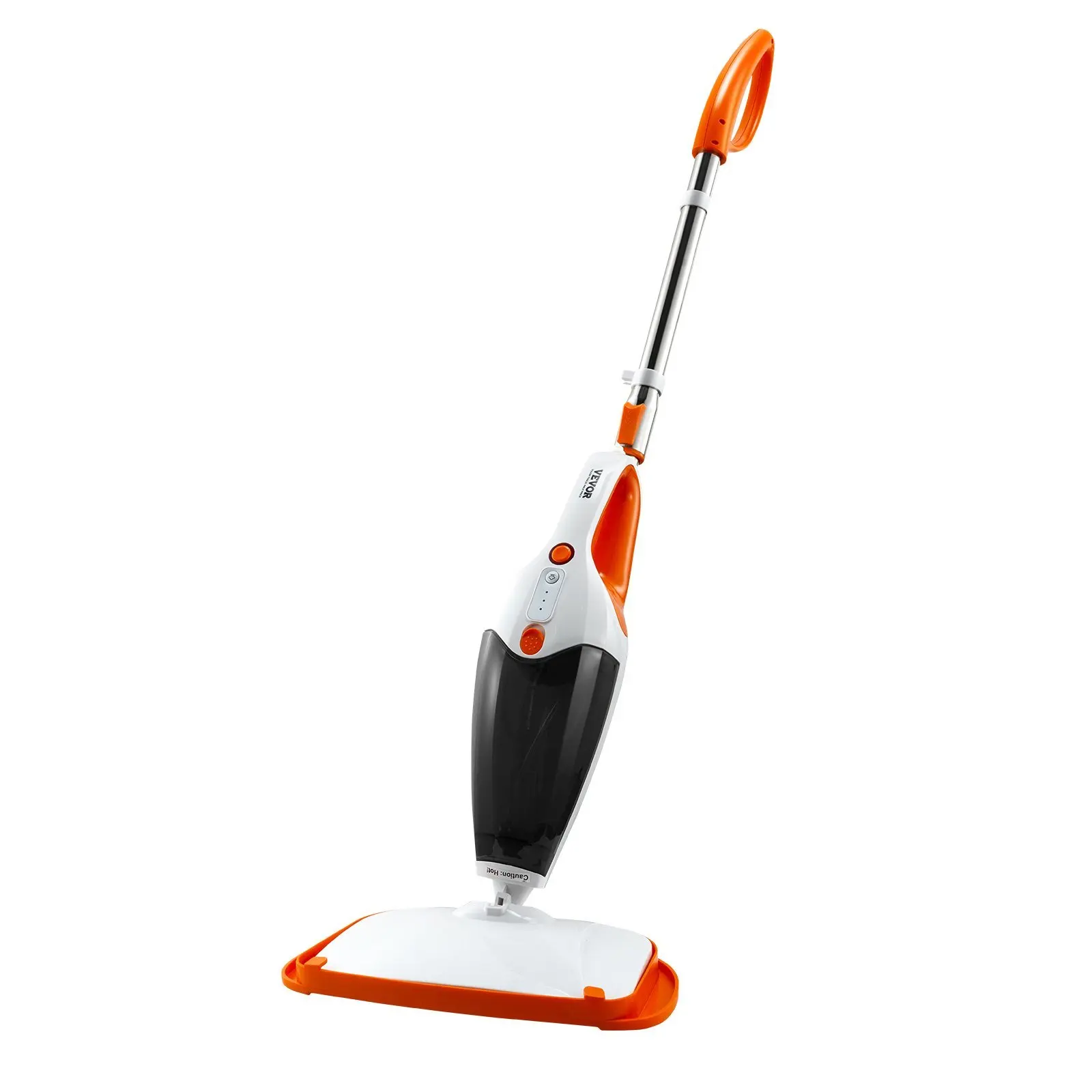 Steam Mop, 5-in-1 Hard Wood Floor Cleaner with 4 Replaceable Brush Heads, for Various Hard Floors with Machine Washable Pads