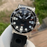 STEELDIVE Men Automatic Watch 46.5mm Military Mechanical Wristwatch Diver 25000m Waterproof Luminous Sapphire NH35 Ceramic Bezel