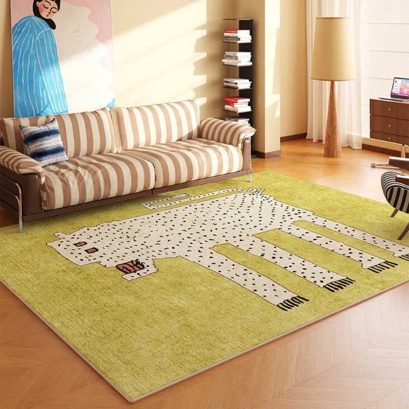 Large Area Rugs for Bedroom Light Luxury Living Room Decoration Art Carpet Washable Study Floor Mat Anti Slip Cloakroom Soft Rug