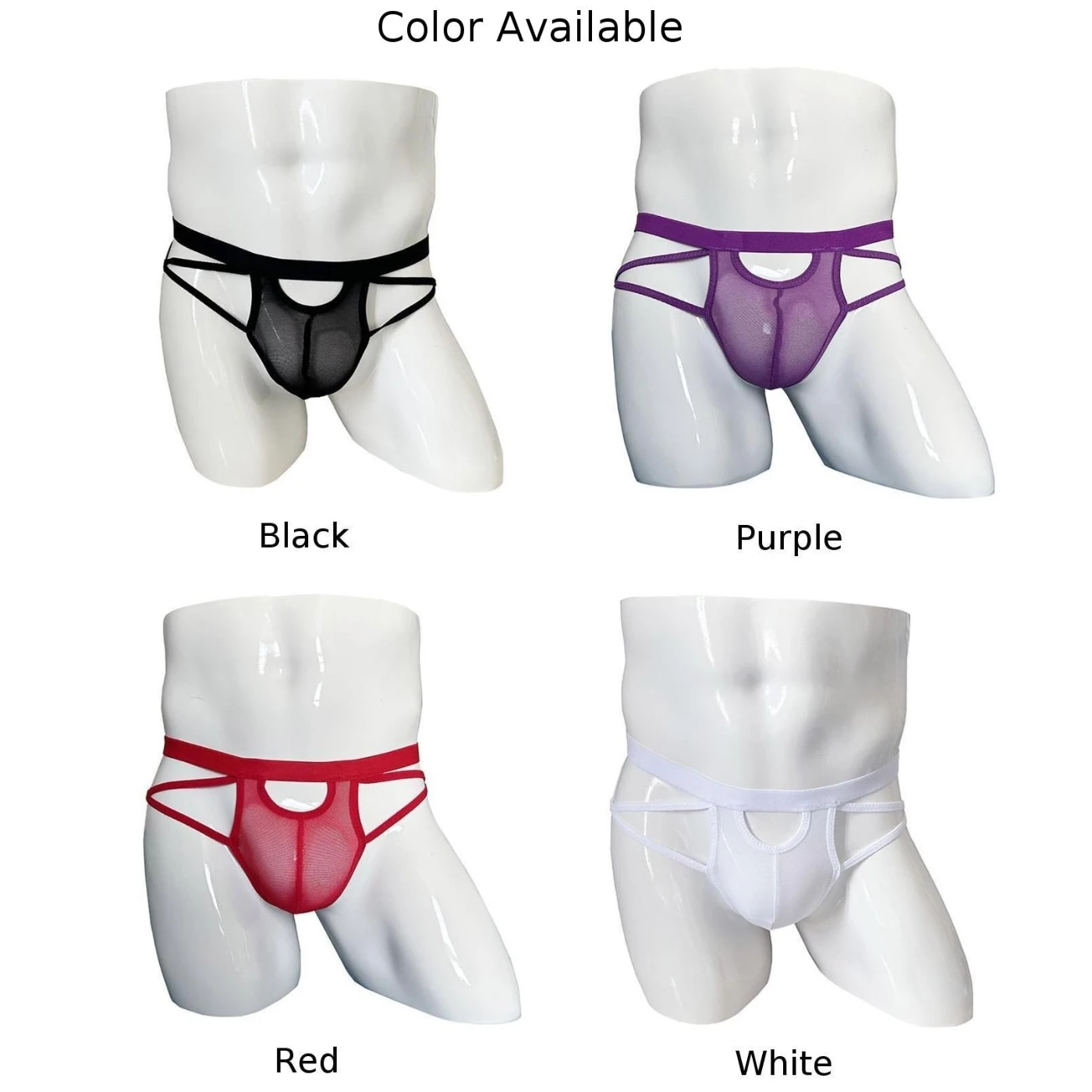 New Sexy Men Low Rise Sissy Mesh See Through Revealing Buttocks Lingerie Shorts Panties Underwear Thong Male Briefs Underpants