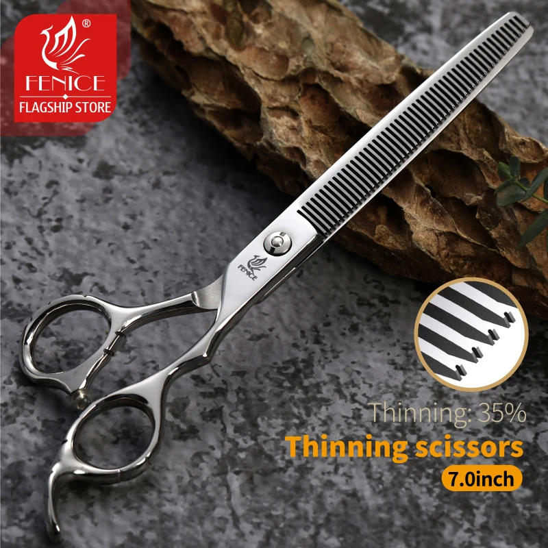 Fenice Professional 7.0/7.5/8.0/8.5/9.0 inch Large Size Dog Grooming Scissors 440C Straight Cutting Shear JP440 Stainless Steel