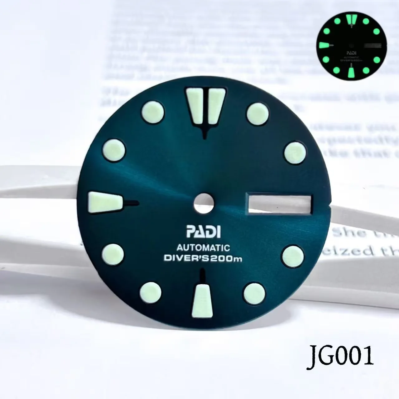 28.5MM green night light accessory adapted to 35/36 movement watch modification