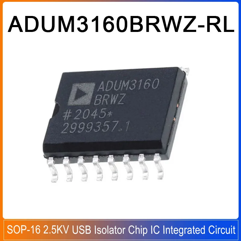 

ADUM3160BRWZ-RL SOIC-16 ADUM3160BRWZ ADUM3160 2.5KV USB Isolator Chip IC Integrated Circuit