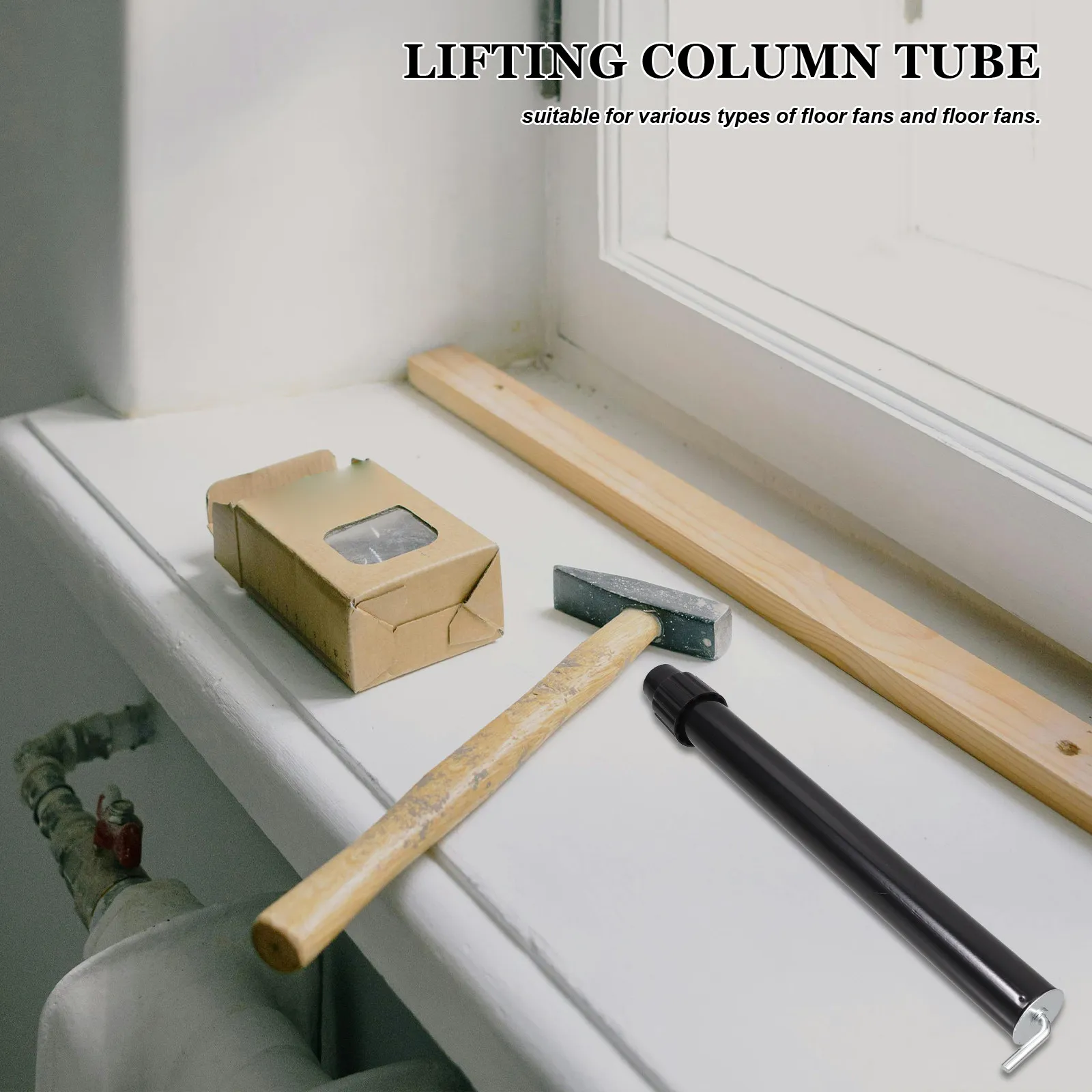 Pedestal Fan Support Column Electric Fan Pole Replacement for Standing Floor Fans Rust Resistant Finish Stable