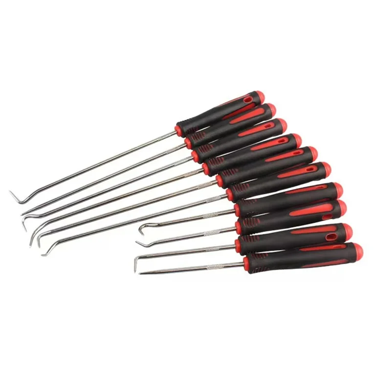 المهنية 10 قطعة المضادة للانزلاق هوك اختيار مجموعة النفط ختم أداة إزالة الصواميل طوقا مجتذب إصلاح السيارات مفك هوك أداة