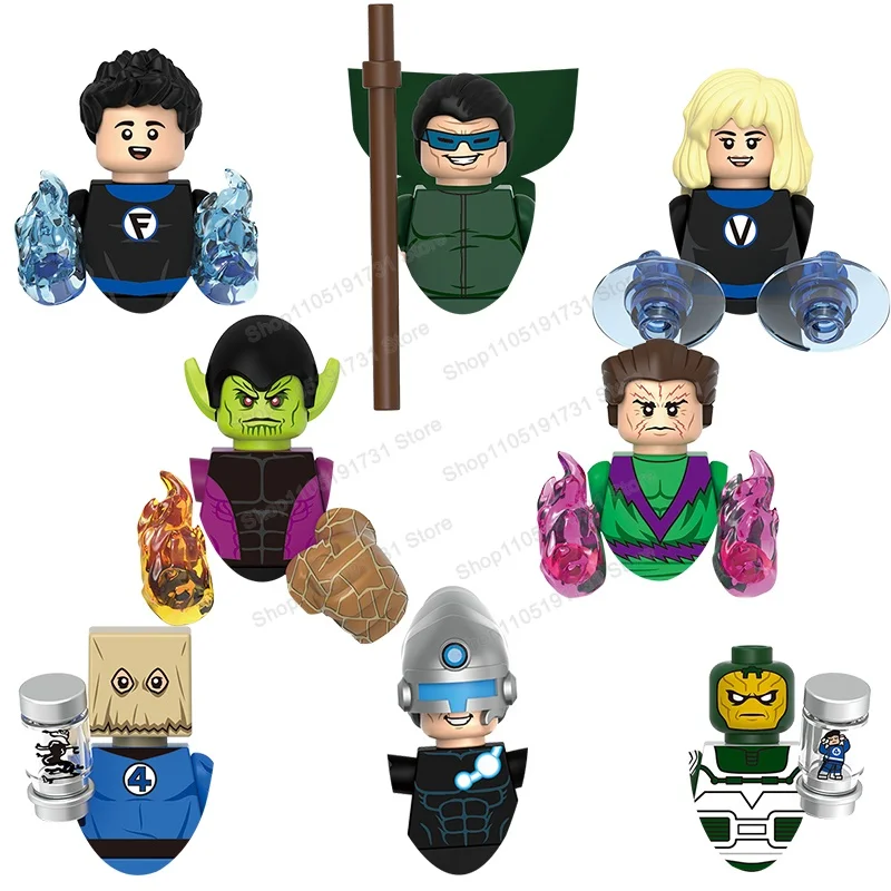 Boîte Mystère Série de Dessins Animés Blocs de Construction Figurines Mini-Poupées Humaines Figurines Jouets pour Enfants Cadeaux d'Anniversaire Collection Cadeaux