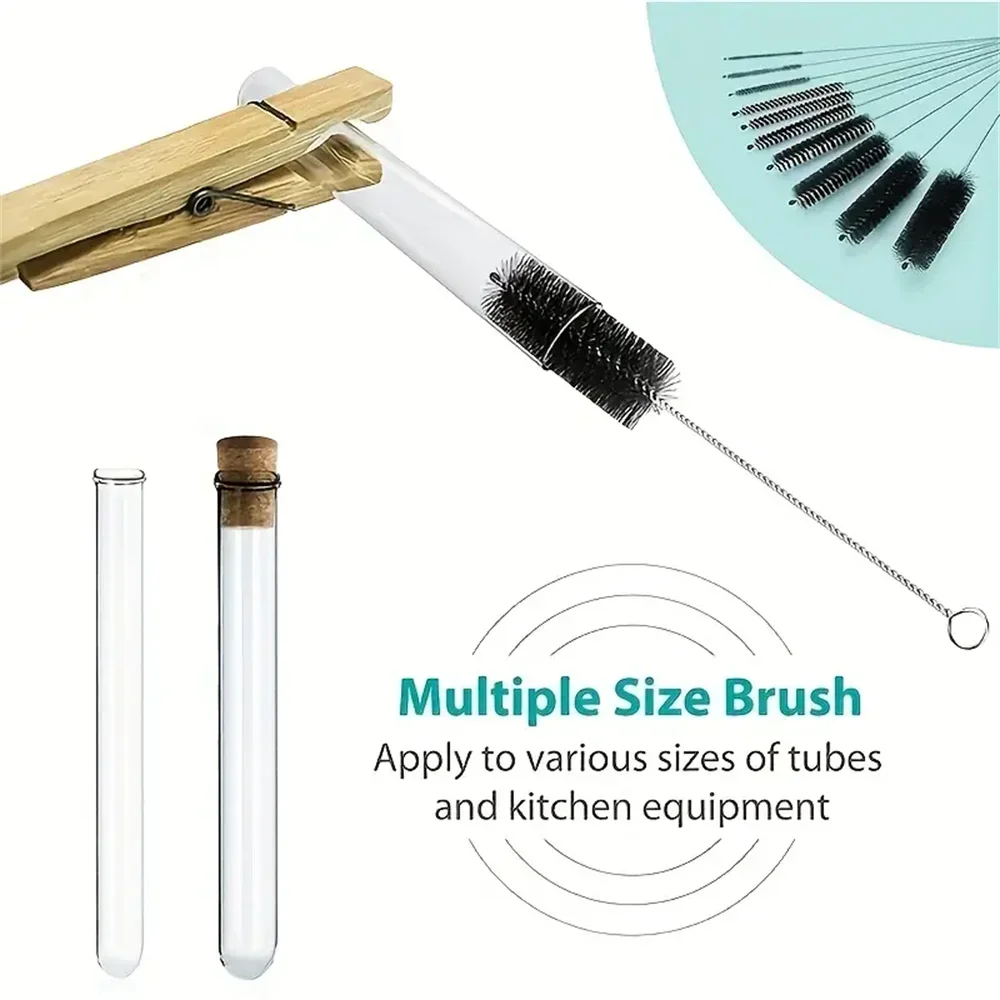 Brosses de nettoyage de bouteilles, 10 pièces, brosse de nettoyage multifonctionnelle en paille réutilisable pour bouteilles