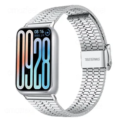 Bracelet for Xiaomi Mi Band 9 Pro Stainless Steel Watchband for Redmi Watch 4 Metal Strap Correas reloj for mi band 8 pro Correa
