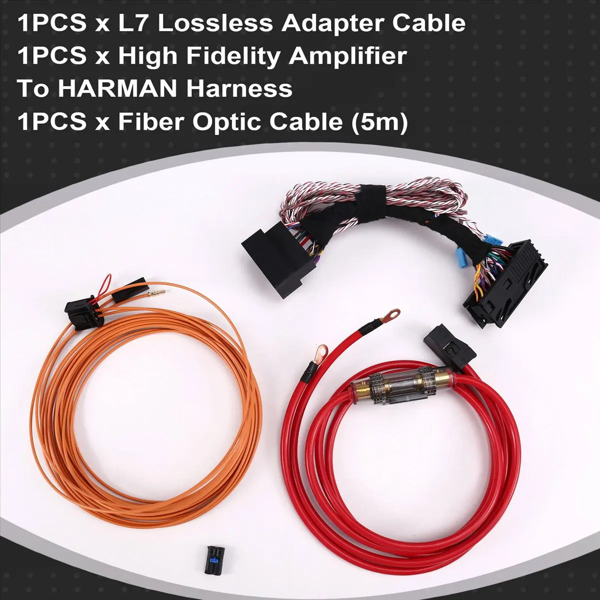 Super Sale High Fidelity Amplifier to HARMAN Harness, Lossless Cable, L7 Lossless Adapter Cable, Fiber Optic Cable for BMW
