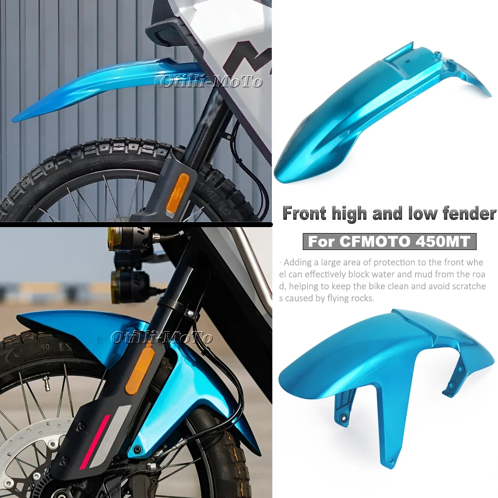

For CFMOTO 450MT 450mt 24-25 Motorcycle High Low Front Wheel Hugger Fender Mudguard Mud Splash Guard Fairing