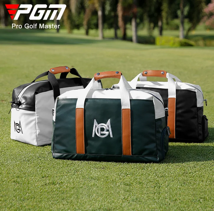 PGM Men Women Golf Clothing Bag PU Lightweight Waterproof Travel Carrying Bag Independent Shoe Bag YWB043