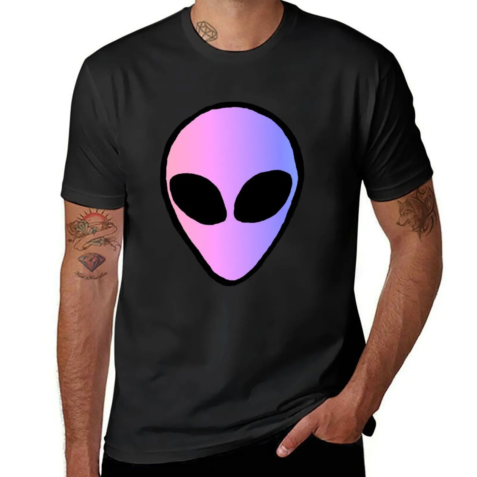 lavender alien T-Shirt animal prinfor boys boys whites sports fans tops Short sleeve tee men