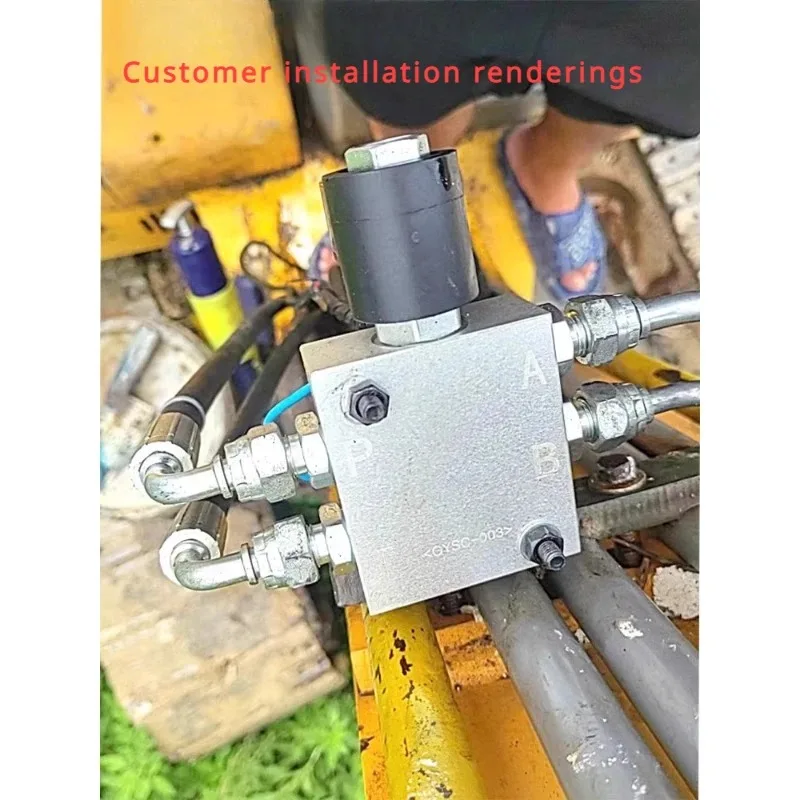Excavator Quick Change Connector Hydraulic Solenoid Valve 12V and 24V Quick Connector Cylinder One-way Valve Accessories