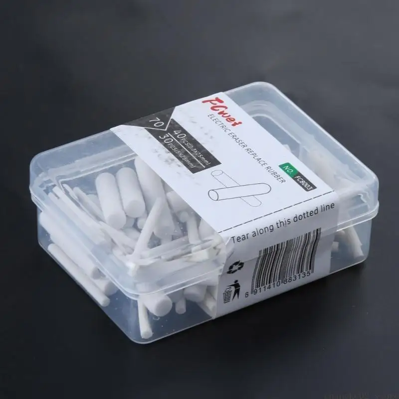 70Pcs Electric Eraser Refills Small&Large Length 25mm Replacement Erasers Refill