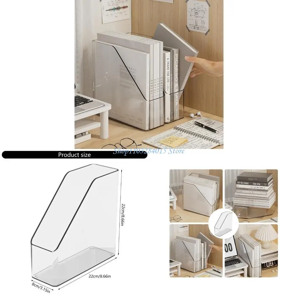 

Организатор папки на стойке журнала R6FF Clear Dest Desk Vertical Magazine Rack
