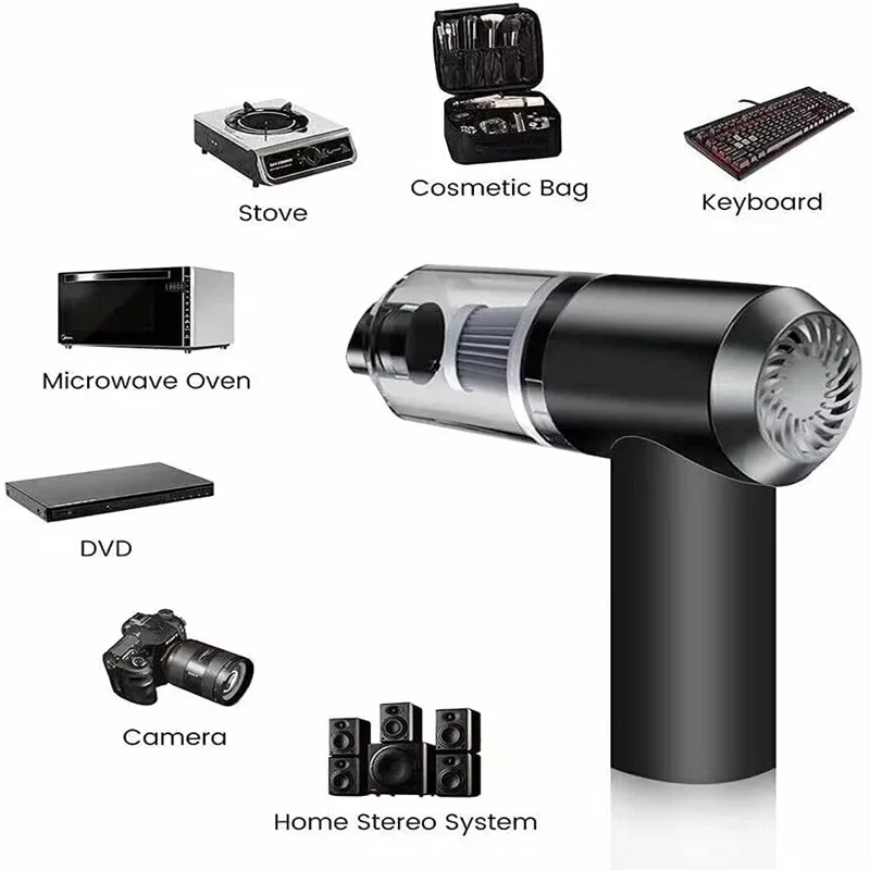 مكنسة كهربائية للسيارة لاسلكية 9000Pa شحن USB 1200 مللي أمبير في الساعة أجهزة تنظيف محمولة مكنسة كهربائية صغيرة للرطب والجاف منزلية Mi