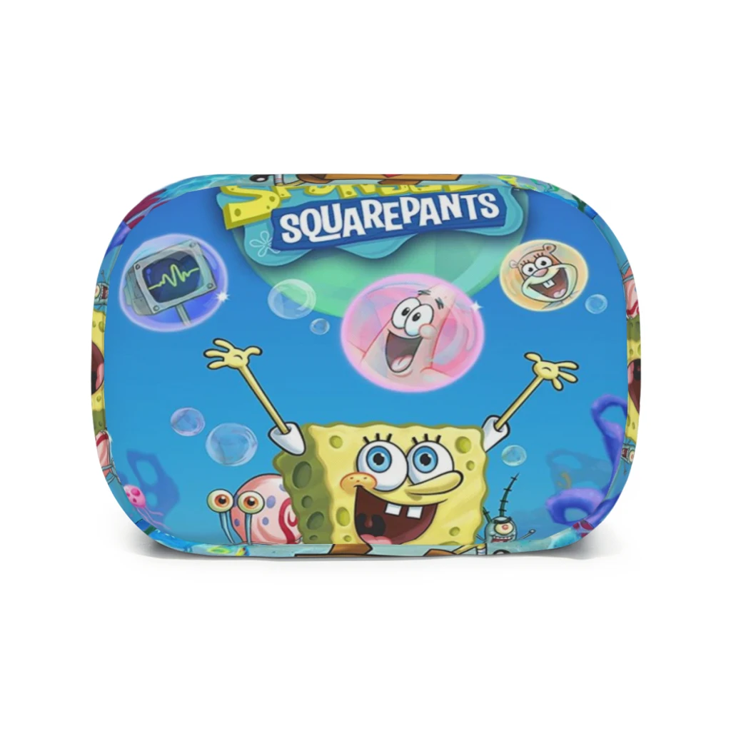 Sponge-bob Cartoon Portable Lunch Bag Food Thermal Box Durable Cooler Lunchbox with Shoulder Strap Picnic Bag Office