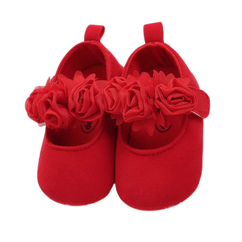 

Princess Soft Sole Ballet Shoes Girls Dancing Roses Flats Comfortable Breathable Sole Kids Women Practice Dance Class